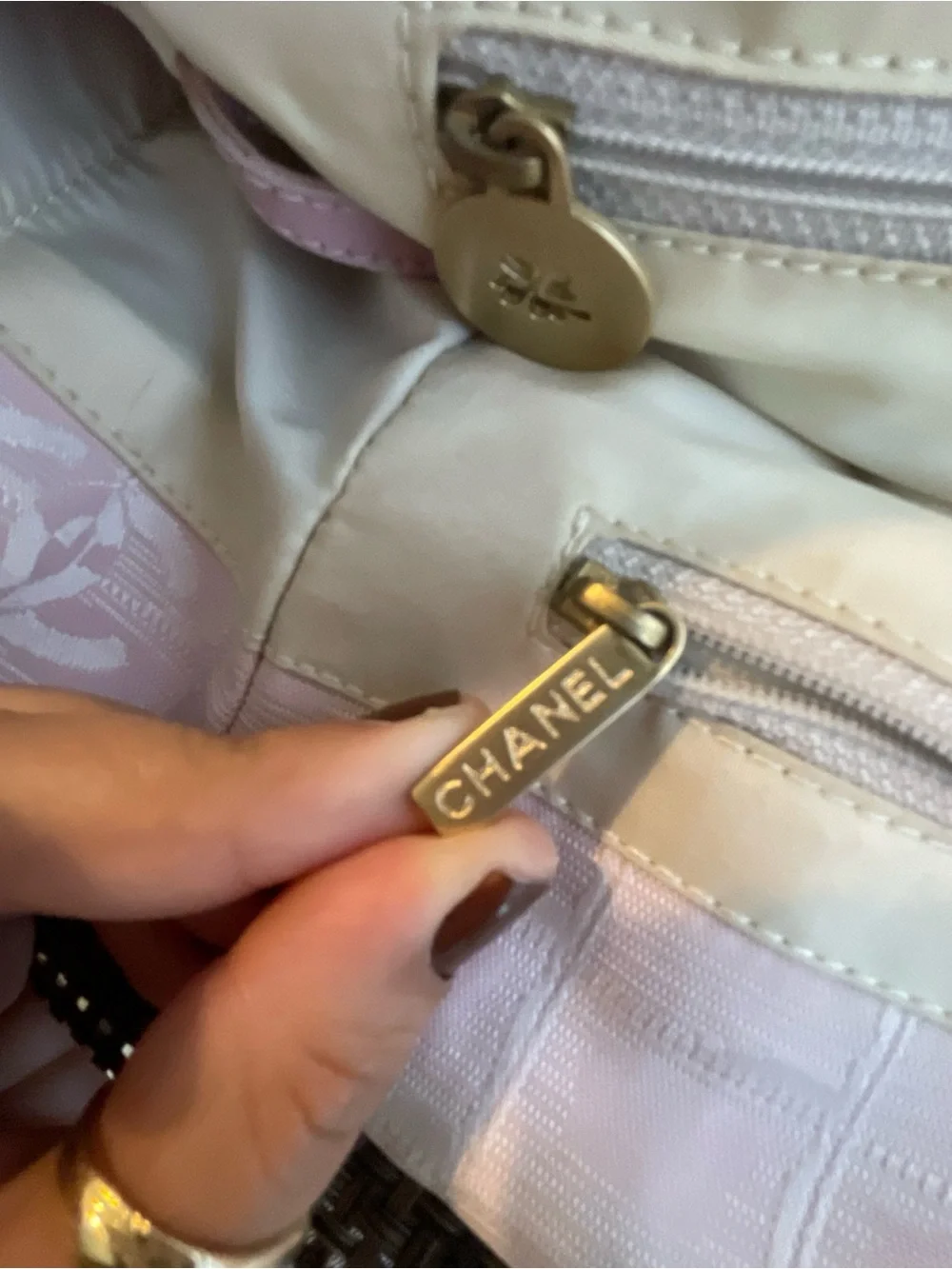 CHANEL Light Pink Quilted Tote Bag